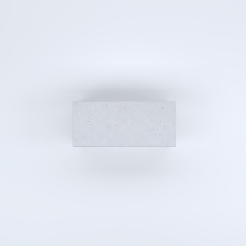 FIORIERE IN CEMENTO LISCE RETTANGOLARI SENZA PIEDINI CM80X35X35H BIANCO