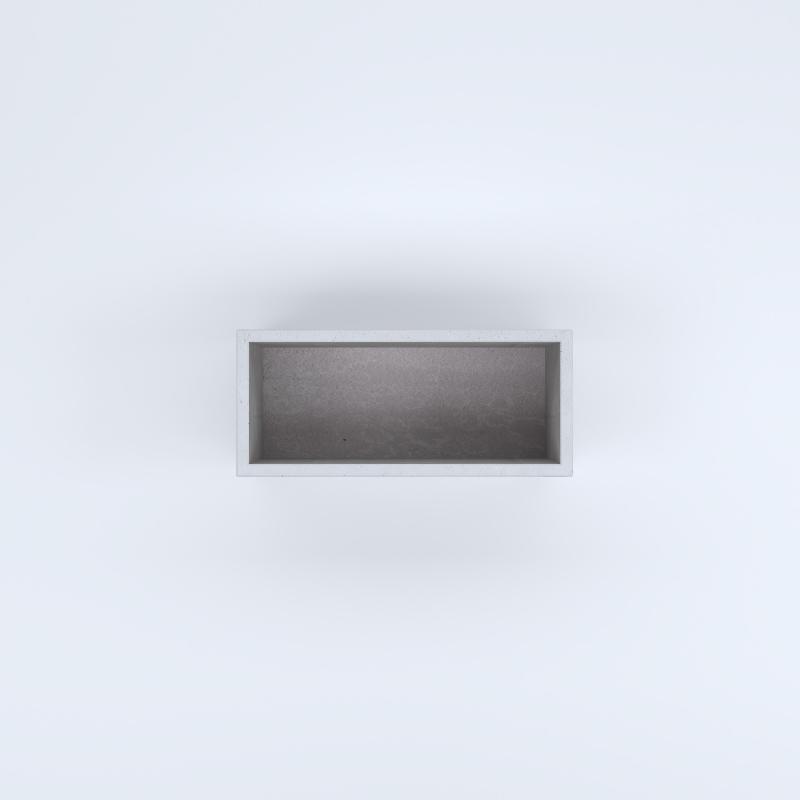 FIORIERE IN CEMENTO LISCE RETTANGOLARI SENZA PIEDINI CM80X35X35H BIANCO