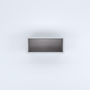 FIORIERE IN CEMENTO LISCE RETTANGOLARI SENZA PIEDINI CM80X35X35H BIANCO
