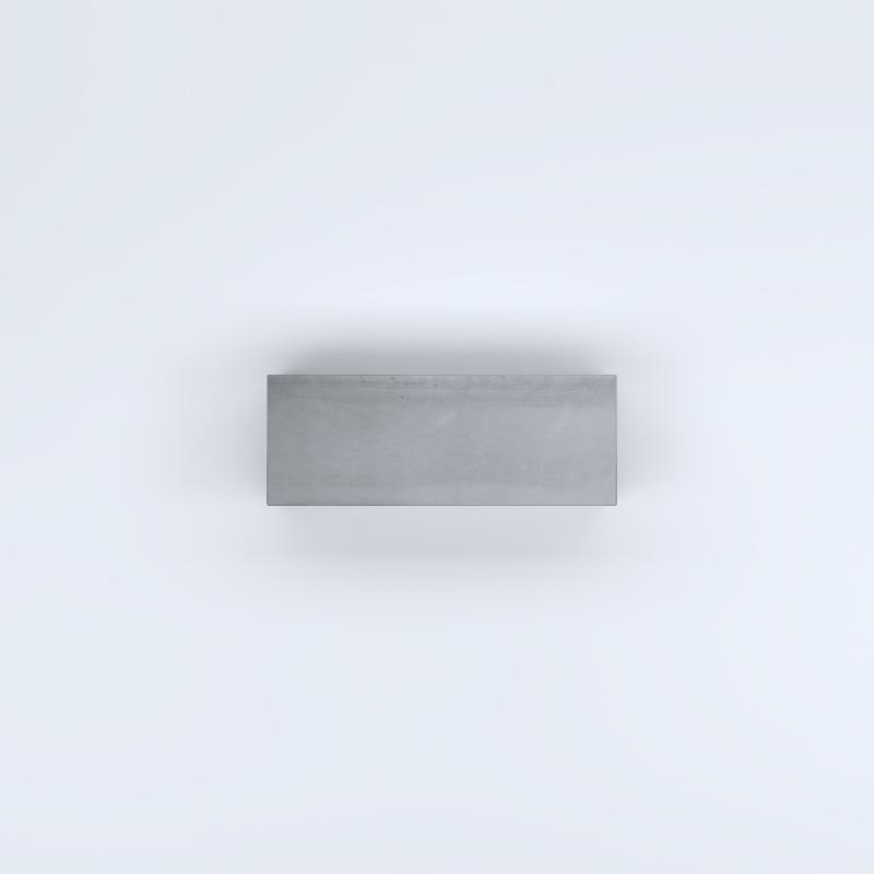 FIORIERE IN CEMENTO LISCE RETTANGOLARI SENZA PIEDINI CM80X30X80H GRIGIO