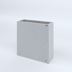 FIORIERE IN CEMENTO LISCE RETTANGOLARI SENZA PIEDINI CM80X30X80H BIANCO