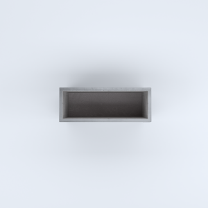 FIORIERE IN CEMENTO LISCE RETTANGOLARI SENZA PIEDINI CM80X30X50H GRIGIO