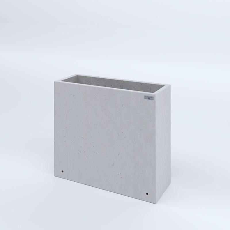 FIORIERE IN CEMENTO LISCE RETTANGOLARI SENZA PIEDINI CM80X30X70H BIANCO