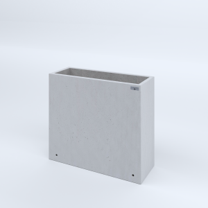 FIORIERE IN CEMENTO LISCE RETTANGOLARI SENZA PIEDINI CM80X30X70H BIANCO