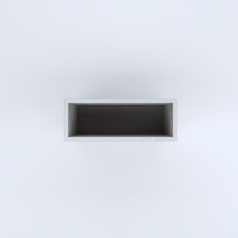 FIORIERE IN CEMENTO LISCE RETTANGOLARI SENZA PIEDINI CM80X30X70H BIANCO
