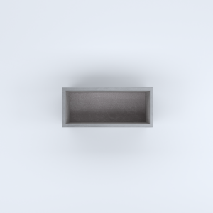 FIORIERE IN CEMENTO LISCE RETTANGOLARI SENZA PIEDINI CM80X35X40H GRIGIO