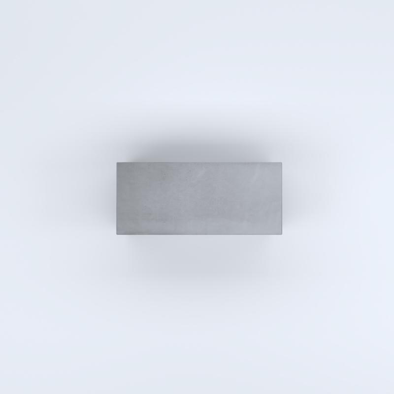 FIORIERE IN CEMENTO LISCE RETTANGOLARI SENZA PIEDINI CM80X35X50H GRIGIO