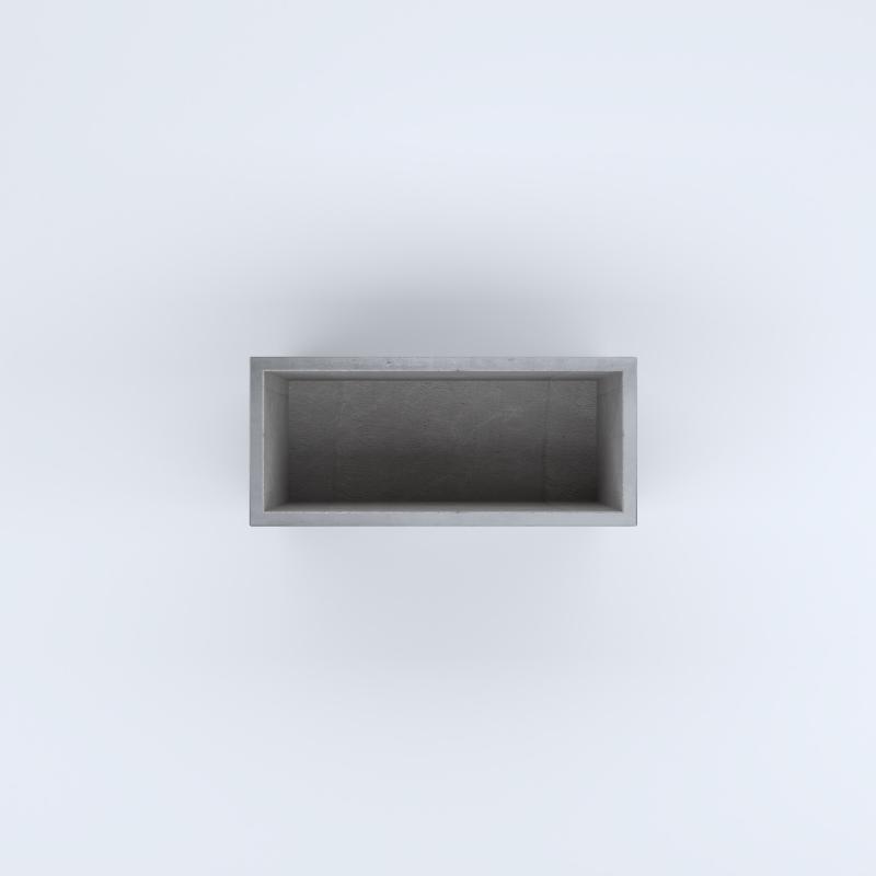 FIORIERE IN CEMENTO LISCE RETTANGOLARI SENZA PIEDINI CM80X35X50H GRIGIO
