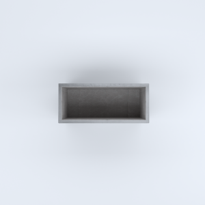 FIORIERE IN CEMENTO LISCE RETTANGOLARI SENZA PIEDINI CM80X35X50H GRIGIO