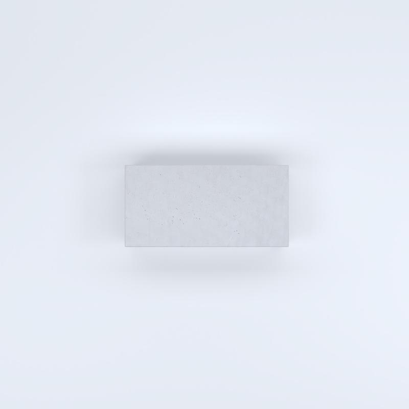 FIORIERE IN CEMENTO LISCE RETTANGOLARI SENZA PIEDINI CM80X40X20H BIANCO