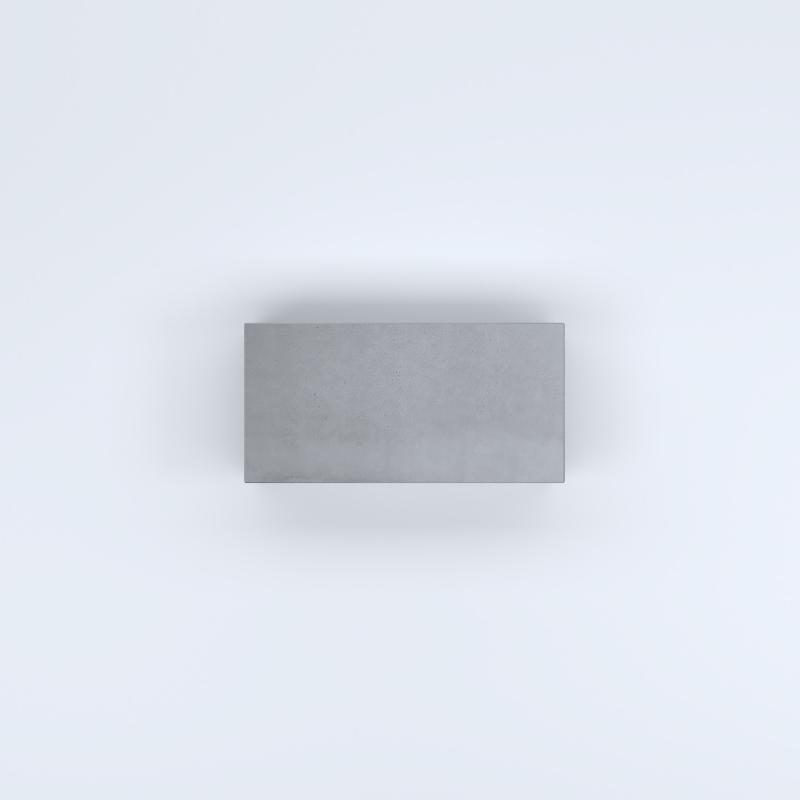 FIORIERE IN CEMENTO LISCE RETTANGOLARI SENZA PIEDINI CM80X40X50H GRIGIO