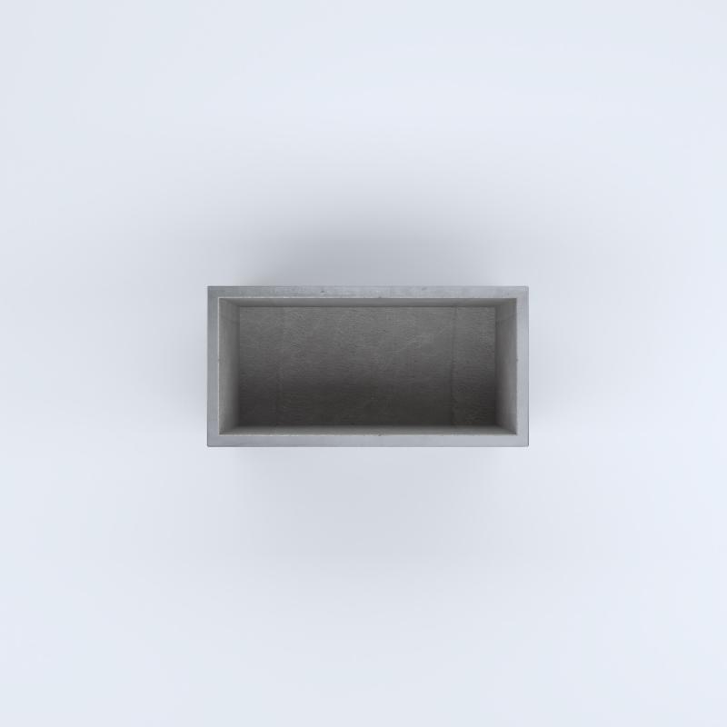 FIORIERE IN CEMENTO LISCE RETTANGOLARI SENZA PIEDINI CM80X40X50H GRIGIO