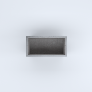 FIORIERE IN CEMENTO LISCE RETTANGOLARI SENZA PIEDINI CM80X40X50H GRIGIO