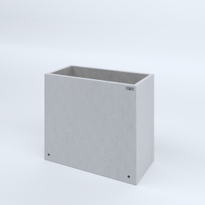 FIORIERE IN CEMENTO LISCE RETTANGOLARI SENZA PIEDINI CM80X40X70H BIANCO