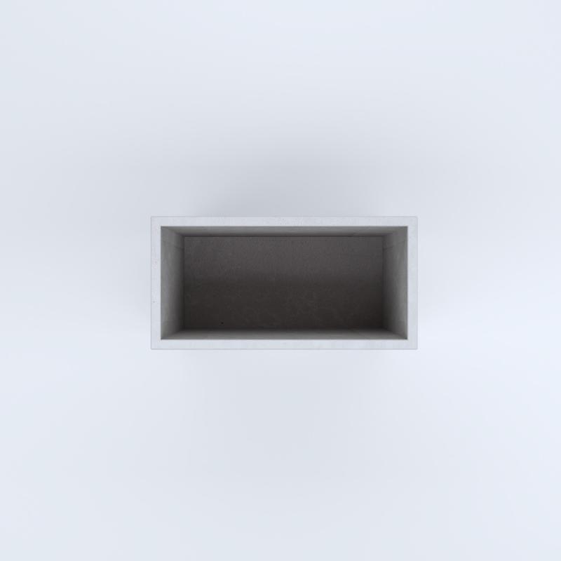 FIORIERE IN CEMENTO LISCE RETTANGOLARI SENZA PIEDINI CM80X40X70H BIANCO