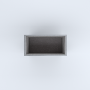 FIORIERE IN CEMENTO LISCE RETTANGOLARI SENZA PIEDINI CM80X40X70H GRIGIO