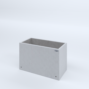 FIORIERE IN CEMENTO LISCE RETTANGOLARI SENZA PIEDINI CM80X40X50H BIANCO