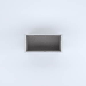 FIORIERE IN CEMENTO LISCE RETTANGOLARI SENZA PIEDINI CM80X40X50H BIANCO