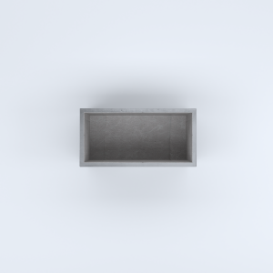 FIORIERE IN CEMENTO LISCE RETTANGOLARI SENZA PIEDINI CM80X40X40H GRIGIO