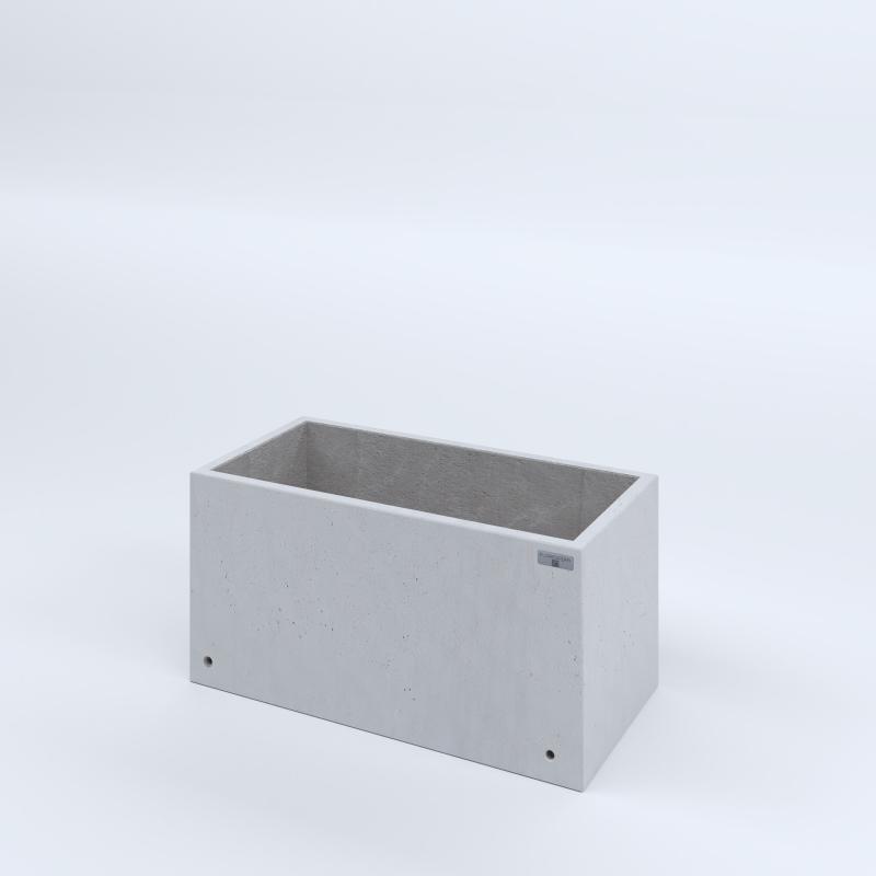 FIORIERE IN CEMENTO LISCE RETTANGOLARI SENZA PIEDINI CM80X40X40H BIANCO