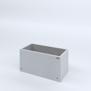 FIORIERE IN CEMENTO LISCE RETTANGOLARI SENZA PIEDINI CM80X40X40H BIANCO