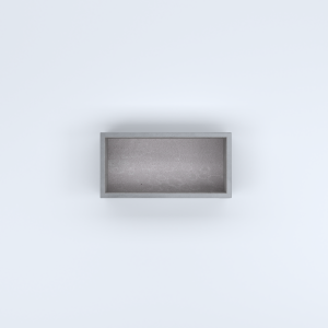 FIORIERE IN CEMENTO LISCE RETTANGOLARI SENZA PIEDINI CM80X40X20H GRIGIO