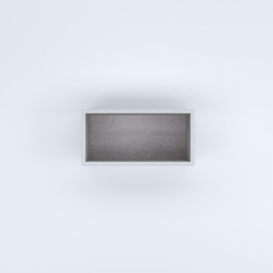 FIORIERE IN CEMENTO LISCE RETTANGOLARI SENZA PIEDINI CM80X40X30H BIANCO