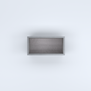FIORIERE IN CEMENTO LISCE RETTANGOLARI SENZA PIEDINI CM80X40X30H GRIGIO