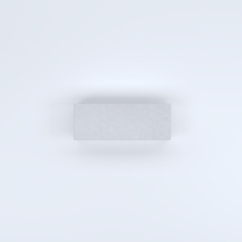 FIORIERE IN CEMENTO LISCE RETTANGOLARI SENZA PIEDINI CM80X30X50H BIANCO