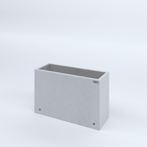 FIORIERE IN CEMENTO LISCE RETTANGOLARI SENZA PIEDINI CM80X30X50H BIANCO
