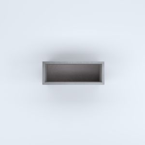 FIORIERE IN CEMENTO LISCE RETTANGOLARI SENZA PIEDINI CM80X30X40H GRIGIO