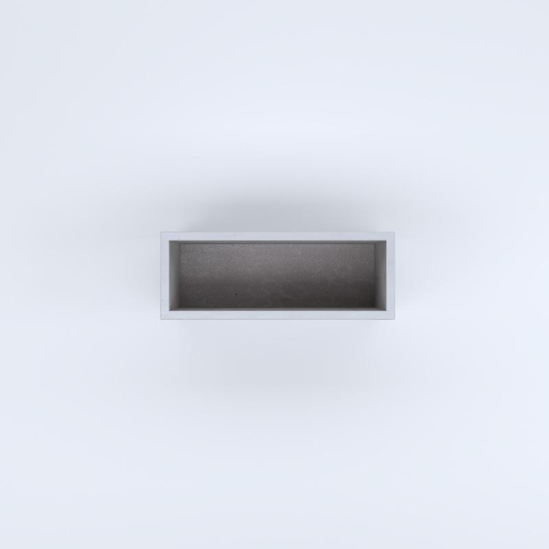 FIORIERE IN CEMENTO LISCE RETTANGOLARI SENZA PIEDINI CM80X30X40H BIANCO