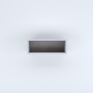 FIORIERE IN CEMENTO LISCE RETTANGOLARI SENZA PIEDINI CM80X30X40H BIANCO