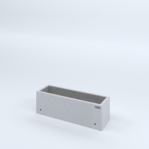 FIORIERE IN CEMENTO LISCE RETTANGOLARI SENZA PIEDINI CM80X25X25H BIANCO