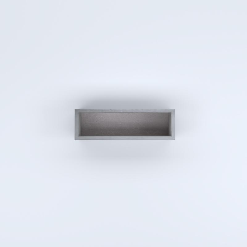 FIORIERE IN CEMENTO LISCE RETTANGOLARI SENZA PIEDINI CM80X25X25H GRIGIO