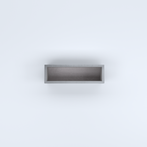 FIORIERE IN CEMENTO LISCE RETTANGOLARI SENZA PIEDINI CM80X25X25H GRIGIO