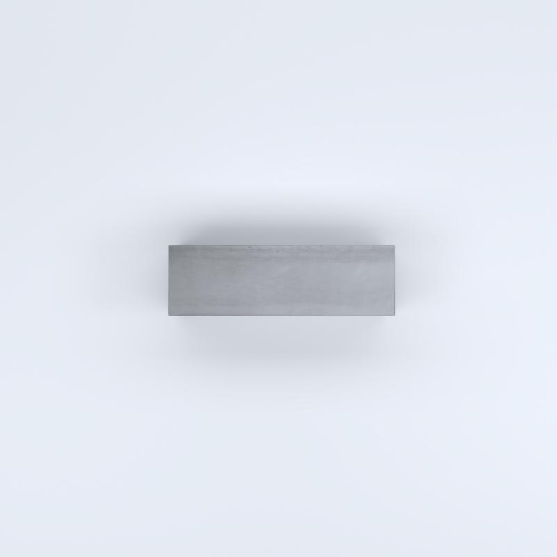 FIORIERE IN CEMENTO LISCE RETTANGOLARI SENZA PIEDINI CM80X25X30H GRIGIO