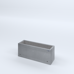 FIORIERE IN CEMENTO LISCE RETTANGOLARI SENZA PIEDINI CM80X25X30H GRIGIO