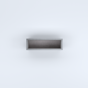 FIORIERE IN CEMENTO LISCE RETTANGOLARI SENZA PIEDINI CM80X25X30H GRIGIO