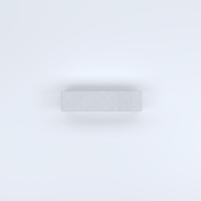 FIORIERE IN CEMENTO LISCE RETTANGOLARI SENZA PIEDINI CM80X20X40H BIANCO