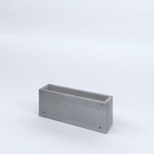 FIORIERE IN CEMENTO LISCE RETTANGOLARI SENZA PIEDINI CM80X20X30H GRIGIO