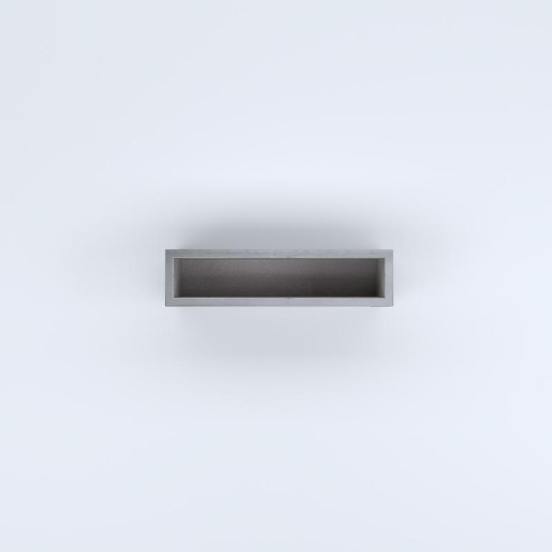 FIORIERE IN CEMENTO LISCE RETTANGOLARI SENZA PIEDINI CM80X20X30H GRIGIO