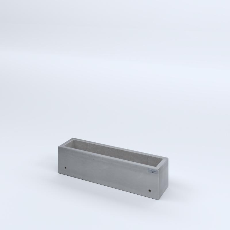 FIORIERE IN CEMENTO LISCE RETTANGOLARI SENZA PIEDINI CM80X20X20H GRIGIO