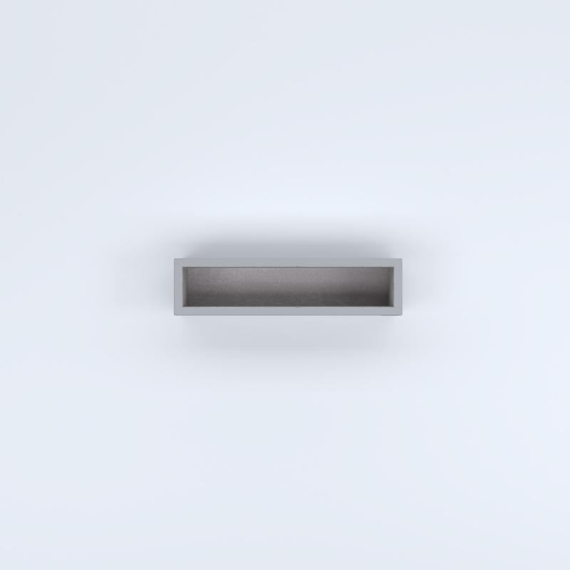 FIORIERE IN CEMENTO LISCE RETTANGOLARI SENZA PIEDINI CM80X20X20H GRIGIO