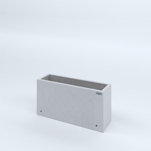 FIORIERE IN CEMENTO LISCE RETTANGOLARI SENZA PIEDINI CM80X25X40H BIANCO