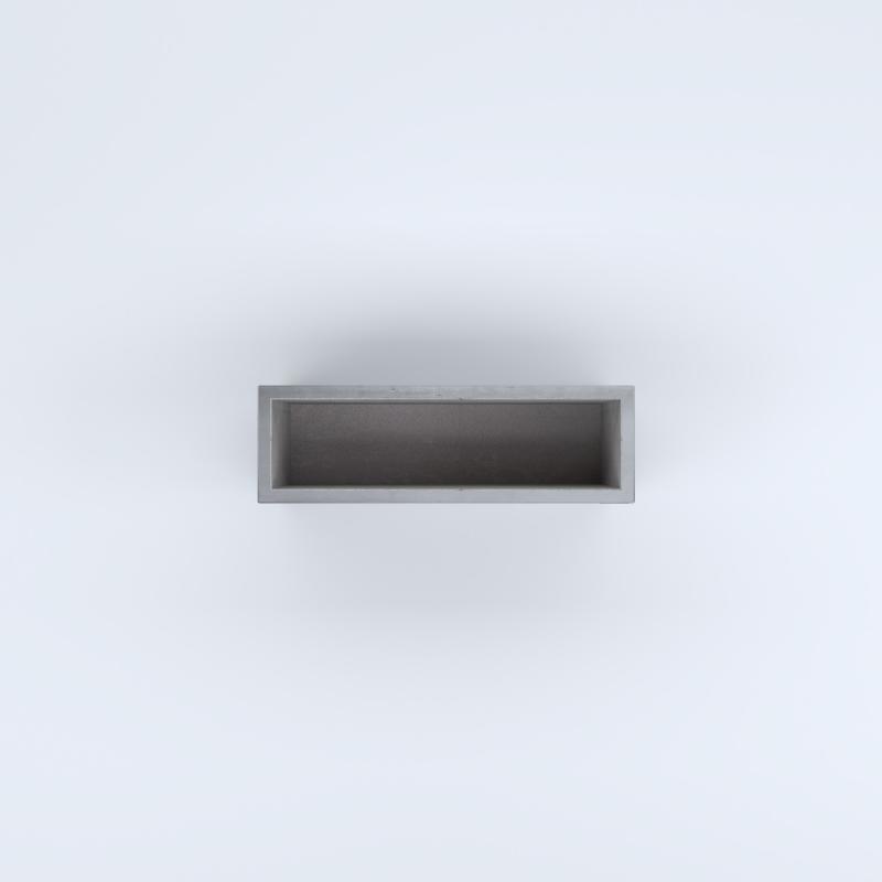 FIORIERE IN CEMENTO LISCE RETTANGOLARI SENZA PIEDINI CM80X25X40H GRIGIO