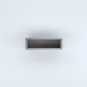 FIORIERE IN CEMENTO LISCE RETTANGOLARI SENZA PIEDINI CM80X25X40H GRIGIO