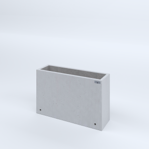 FIORIERE IN CEMENTO LISCE RETTANGOLARI SENZA PIEDINI CM80X25X50H BIANCO