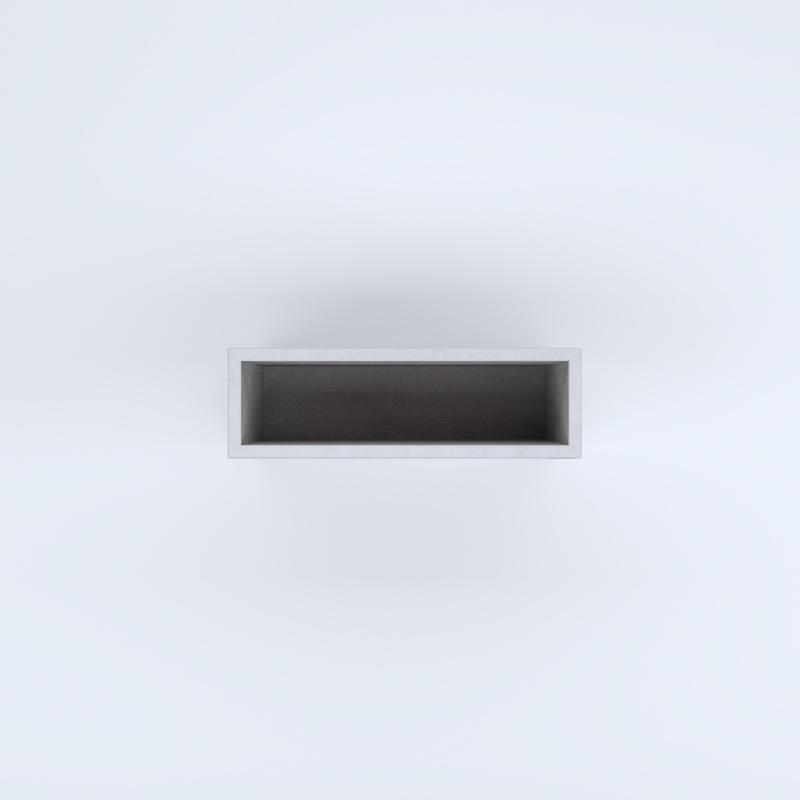 FIORIERE IN CEMENTO LISCE RETTANGOLARI SENZA PIEDINI CM80X25X50H BIANCO