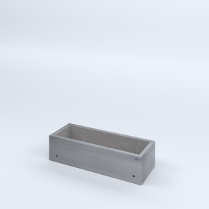 FIORIERE IN CEMENTO LISCE RETTANGOLARI SENZA PIEDINI CM80X30X20H GRIGIO